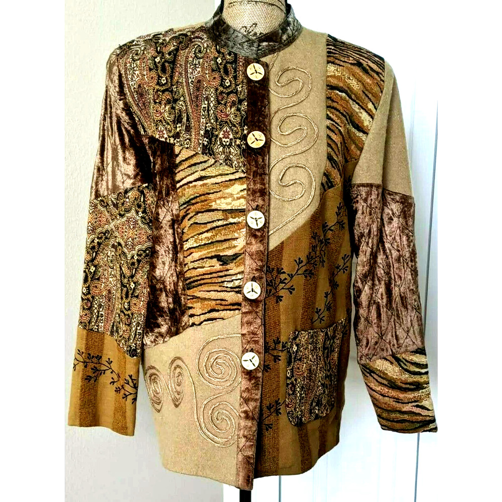 Indigo Moon Jacket Patchwork Jacket Boho Embroider
